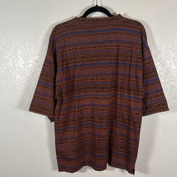 Vintage Sham Safari All African Over Print 90’s Tee Shirt Size Medium - Picture 4 of 6